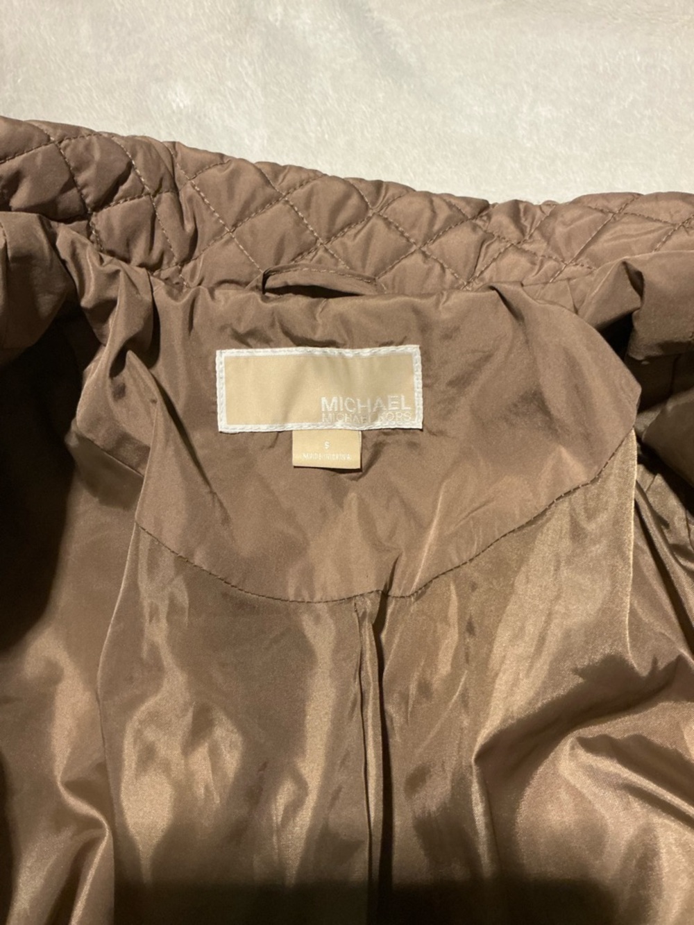 MICHAEL Michael Kors Quilted Brown Lightweight Jacket - Picture 4 of 7